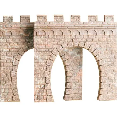 Auhagen 43608.0 - Tunnelportale eingleisig, 92 x 92 mm, bunt