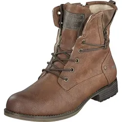 MUSTANG Schnürstiefelette braun 37 EU - Wanderschuhe mit stylishen Schnürverschluss und robustem Synthetik-Obermaterial, ideal für Outdoor-Abenteuer und den Alltag.