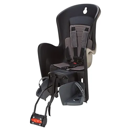 POLISPORT BILBY RS Fahrrad-Kindersitz - Kinderfahrsitz für 9-22 kg, sicher mit 5-Punkt-Gurt, verstellbarer Rückenlehne und Quick-Release Halterung für einfache Montage.