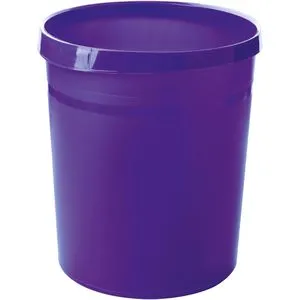 Han Papierkorb 18190-57, lila, rund, aus Kunststoff, 18 Liter