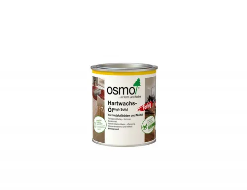 Osmo Hartwachs-Öl Farbig Bernstein 0,75 l - Holzöle - Hochwertiges Hartwachs-Öl in Bernsteinfarbe, ideal für die Pflege und den Schutz von Holzoberflächen.