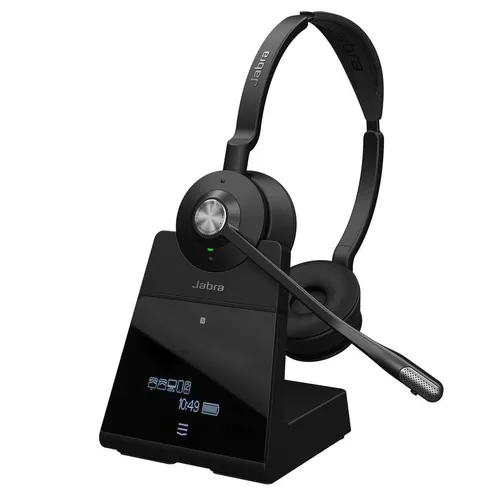 Jabra Engage 75 On-Ear DECT Stereo Headset - Kopfhörer mit Noise-Cancelling, bis zu 150 Meter Reichweite und Verbindung mit bis zu 5 Geräten - ideal für ungestörte Gespräche im Büro.