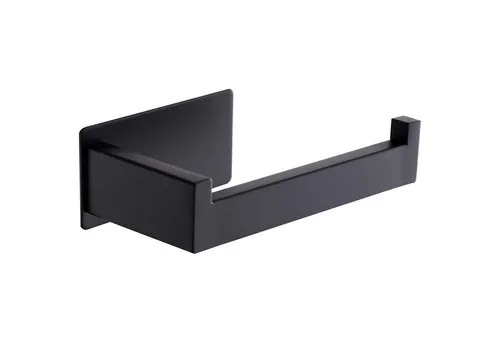 Toilettenpapierhalter ohne Bohren Selbstklebend Edelstahl Schwarz - Praktischer Toilettenpapierhalter für müheloses Anbringen ohne Bohren. Aus robustem Edelstahl in elegantem Schwarz, ideal für jedes Badezimmer.