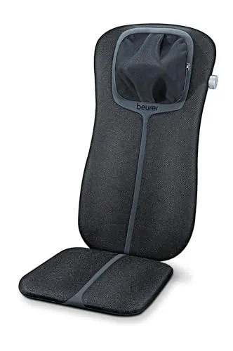 Beurer MG 254 Shiatsu-Sitzauflage, Nackenmassage, Massage des gesamten Rückens, schwarz/grau