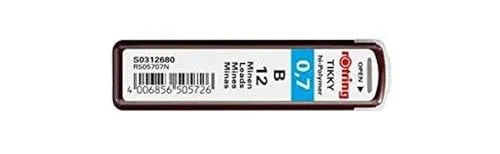 rOtring Tikky-Druckbleistift Nachfüllminen | 0,7 mm | B | 10 Stück (120 Minen)