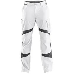 Kübler ActiviQ Hose 2350 - Weiss/Anthrazit, Größe 46 - Arbeitshose & Bundhose mit ergonomischem Nierenschutz, wasserdichten Knieschutztaschen und elastischen Trägern für optimalen Tragekomfort und Funktionalität.