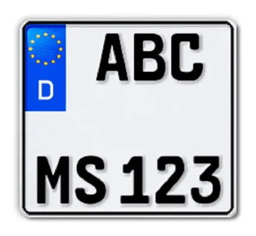 Motorrad Kennzeichen | 220 x 200 mm | Roller | Saison | H + E 1