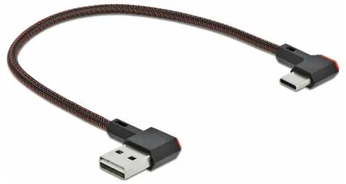 Delock Easy-USB 2.0 Kabel Typ-A zu USB Type-C - beidseitig verwendbar für einfaches Einstecken, ideal für moderne Geräte