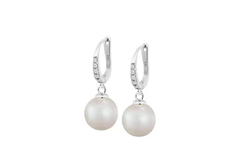 LOTUS SILVER Creolen-Set LP3318-4/1 – Pearls – Zuchtperle 10 mm & Zirkonia – 925er Silber