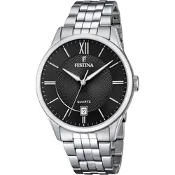 Festina Herren Analog Quarz Uhr F20425/3 mit Edelstahl Armband - Armbanduhren für Herren, elegante Uhr mit 43 mm Edelstahlgehäuse und wasserdicht bis 5 bar, ideal für jeden Anlass.