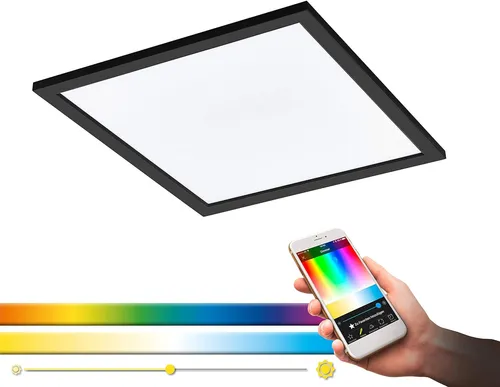 EGLO smart Connect C Deckenlampe 45cm Salobrena-C Rahmen schwarz EEK:E(Spek A-G)