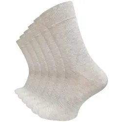 Cotton Prime® Socken ohne Gummibund (6-Paar) weiche Baumwollqualität beige 43-46