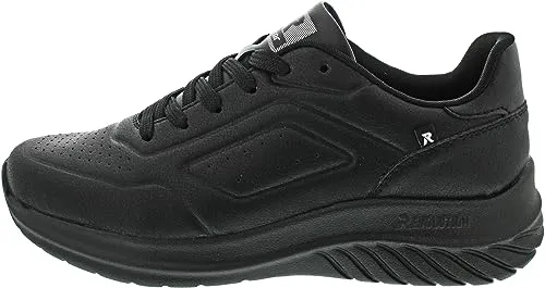 Rieker Herren Sneakers Black 46 EU - Herren-Sneaker mit herausnehmbarer Evolution-Soft-Decksohle, ideal für individuelle Einlagen. Gepolsterter Schaftrand und flexible, rutschhemmende Laufsohle für optimalen Tragekomfort.
