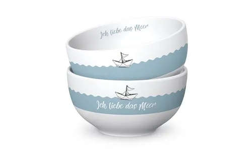 La Vida Geschenk für Dich Müslischale La Vida Schälchen für Dich, Ich liebe das Meer, bedruckte Innenseite