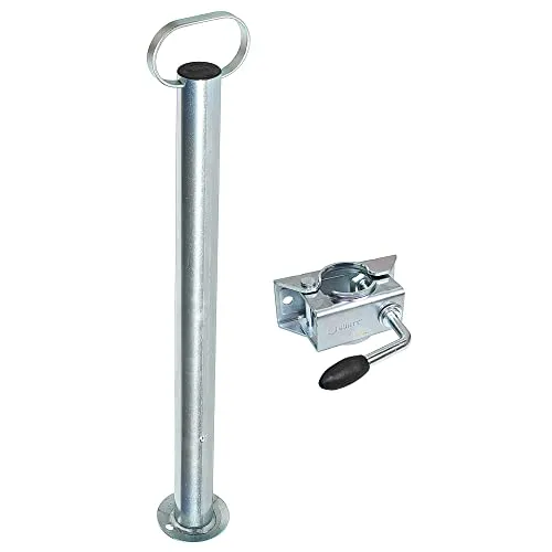 Produktbild Stützrohr Abstellstütze Anhängerstütze Stützfuß 600mm 60cm mit Klemmhalter