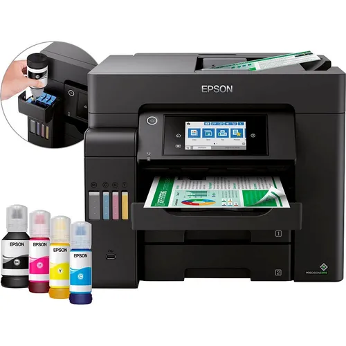 Epson EcoTank ET-5850 - Multifunktionsdrucker A4 mit Nachfülltank, ideal für hohe Druckvolumen und Kosteneffizienz