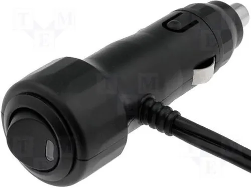 Zigarettenanzünder Stecker 8A mit Sicherung und Schalter abgewinkeltes Anschluss