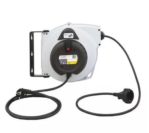 Automatischer Kabelaufroller Roll Electric Junior 230/10 in silber von ELMAG