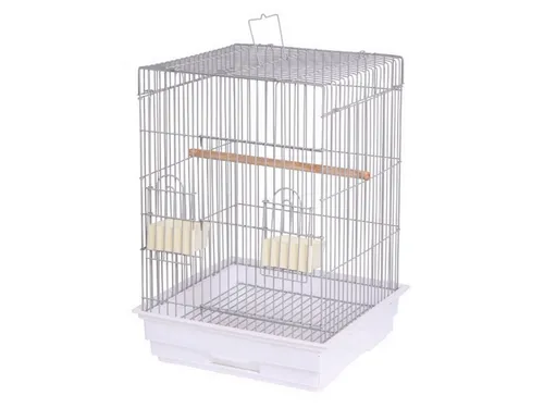 Montana Cages Eos Travel Tierreisebox - Tier-Transportbox für Großsittiche und mittlere Papageien, mit klappbaren Seitenteilen für platzsparende Aufbewahrung und zwei Futternäpfen aus spülmaschinengeeignetem Kunststoff.