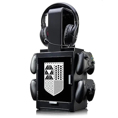 Official Destiny 2 Light - Gaming Locker - Modern Gaming-Zubehör mit Farbwechsel-LEDs, ideal für jeden Destiny Guardian. Bietet Platz für 10 Spiele, Headset- und Controller-Halter sowie ein modernes Design.