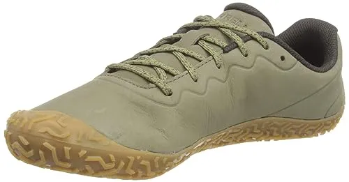 Merrell Vapor Glove 6 Leder Herren Laufschuh in Olivegrün - Größe 44 - Laufschuhe mit atmungsaktivem Leder und herausragender Flexibilität für ein natürliches Laufgefühl.