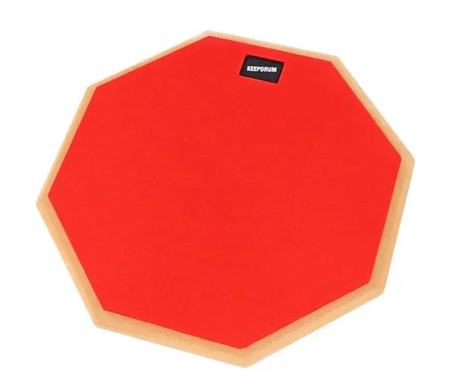 keepdrum DP-RD12 Drum Practice Pad Rot - 12 Zoll Übungspad - Schlagzeug-Zubehör mit realistischer Spielfläche aus Gummi, ideal für Technikübungen und warm-ups. Kompakt, leise und vielseitig einsetzbar auf jeder Oberfläche.
