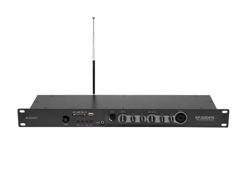 OMNITRONIC EP-220PR Vorverstärker mit MP3-Player und FM-Radio - Verstärker mit integriertem MP3-Player und FM-Radio, ideal für Partys und Events, sorgt für perfekten Sound.