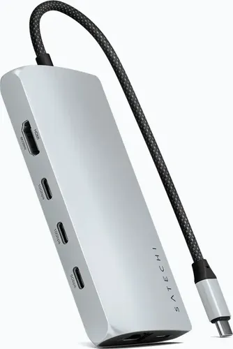 Satechi ST-P8KES USB-C Hub - USB Hub mit 8 Ports für vielseitige Konnektivität, ideal für kreative Profis und Home Offices.