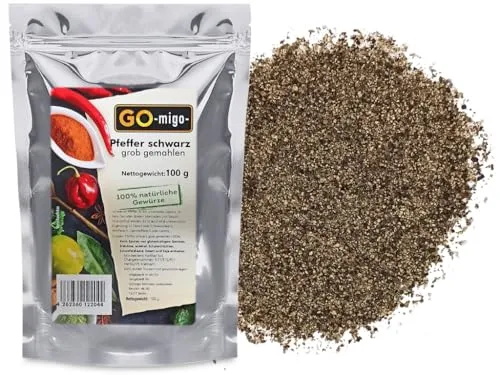Pfeffer schwarz, grob gemahlen 100g