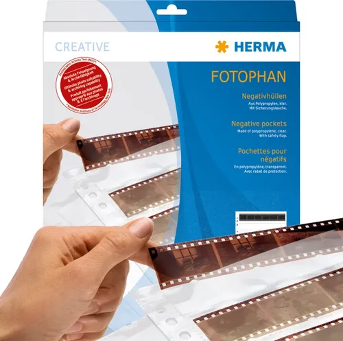 HERMA Negativhüllen transparent für 4 Filmstreifen von HERMA