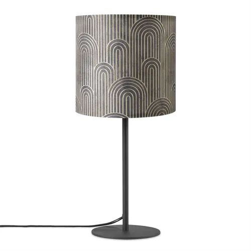 Vintage Tischlampe mit Stoffschirm - Klassische Tischleuchte mit E14-Fassung, hochwertigem Baumwollschirm und elegantem Design, ideal für stimmungsvolles Licht im Wohnzimmer.