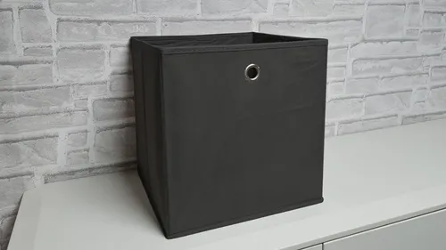 Faltbox Korb Büro Regal Stoffbox 4er Set Aufbewahrungsbox Flori anthrazit
