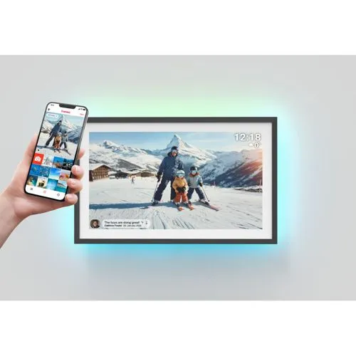 FRAMEO PFF-1081 Digitaler Bilderrahmen - 10.1'' Wi-Fi Digitalrahmen mit IPS-Touchscreen und 16GB Speicher, ideal zum Teilen von Erinnerungen mit Freunden und Familie.