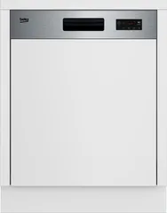 Beko BDSN15430X Geschirrspüler - Teilintegrierter Geschirrspüler, 60 cm, für 14 Maßgedecke, mit SelFit Türfeder für optimale Anpassung und WaterSafe+ für zusätzlichen Schutz.