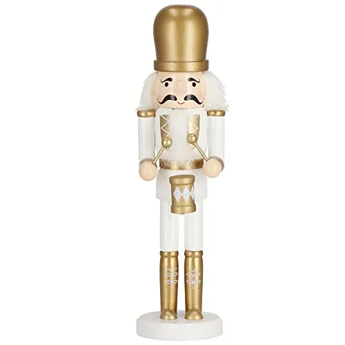SPRINGOS Dekofigur Nussknacker Figur aus Holz Soldat mit Trommler 30,5 cm Weihnachtsdekoration Holzfigur