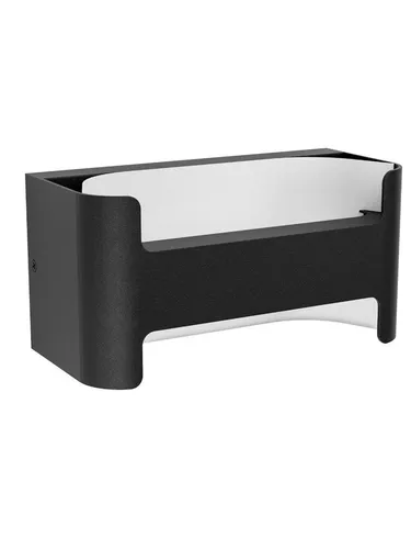 Moderne Wandleuchte von Eglo – Weiß Schwarz, 500lm, IP44 - Moderne Außenlampe mit warmweißem Licht (3000K) und 500lm Helligkeit. Ideal für Garten, Patio und Veranda, langlebig mit 25.000 Stunden Lebensdauer.