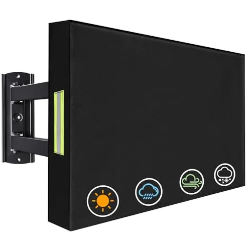 YALYAYA Outdoor TV Abdeckung für 55-58 Zoll außenfernseher,TV Staubschutz 600D Oxford PVC Beschichtung Heavy Duty,wasserfester staubdicht Universal Displayschutzfolie für outdoor fernseher