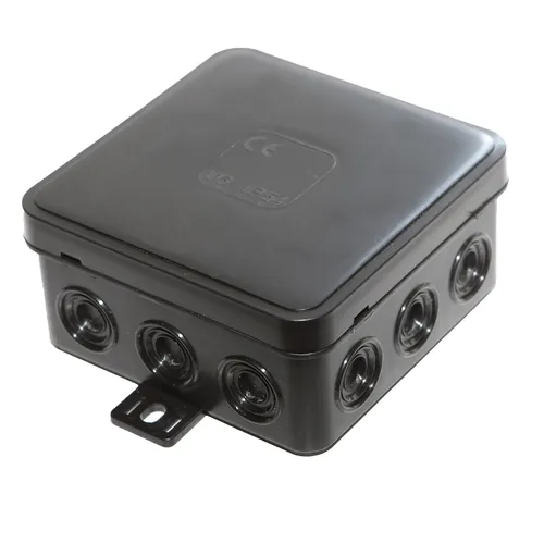 Abzweigdose Verteilerdose Aufputzdose schwarz 75x75mm Kabeldose IP54 Kabelbox