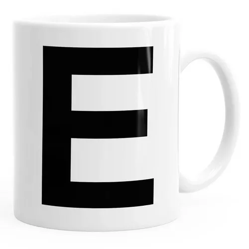 MoonWorks Tasse Kaffee-Tasse Buchstaben Buchstabe Arial Bold glänzend Kaffeetasse Teetasse Keramiktasse MoonWorks®, Keramik