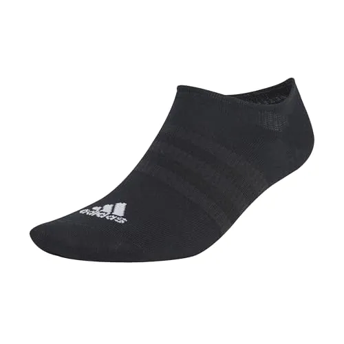 adidas Unisex Tennis Low-Cut Cushioned Socks 1 Pair, Black/White, 8.5-10