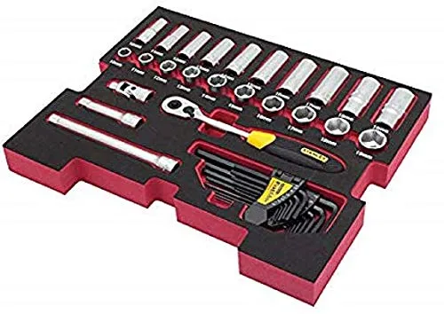 Stanley Steckschlüssel-Set T-STAK 3/8 Einlage, 38-teilig - Stecknuss-Set mit 38 Teilen, ideal für vielseitige Anwendungen und eine praktische Aufbewahrung im T-STAK System.