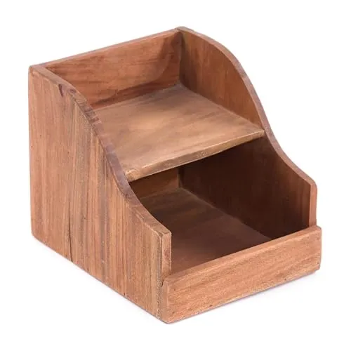Design Delights Organizer aus Holz, 20x20x25 cm, für Schreibtische - Praktischer Schreibtischorganizer aus handgefertigtem Holz. Ideal zur Aufbewahrung von Büroutensilien, in der Küche für Gewürze oder im Bad. Jedes Stück ist ein Unikat mit einzigartigem Charme!