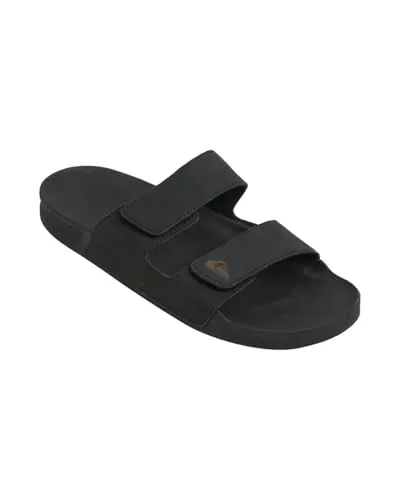 Quiksilver Rivi Leather Sandale schwarz 44 EU - Wanderschuhe, stylische und bequeme Sandalen aus hochwertigem Leder mit rutschfester Gummisohle, perfekt für Sommerausflüge und Freizeitaktivitäten.