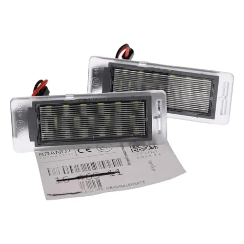BRANDT AUTOMOTIVE Kennzeichenleuchten + Kabel LED kompatibel mit Opel Ampera-E I 17-20 Insignia A Sports Tourer 09-17 Mokka I/X J13 12-18