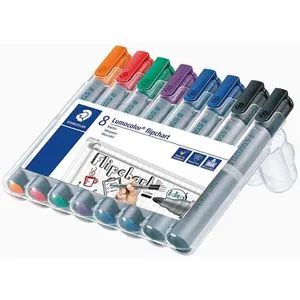 Staedtler Flipchartmarker Lumocolor 356, Rundspitze, Strichbreite 2 mm, 8 Stück