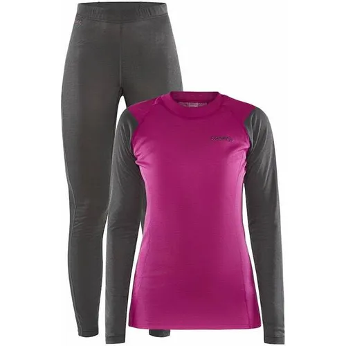 CRAFT Damen Unterwäsche Set CORE WARM BASELAYER SET W - Wäscheset für Damen mit gebürsteter Innenseite für optimale Wärme und Komfort, ideal für kalte Tage und sportliche Aktivitäten.