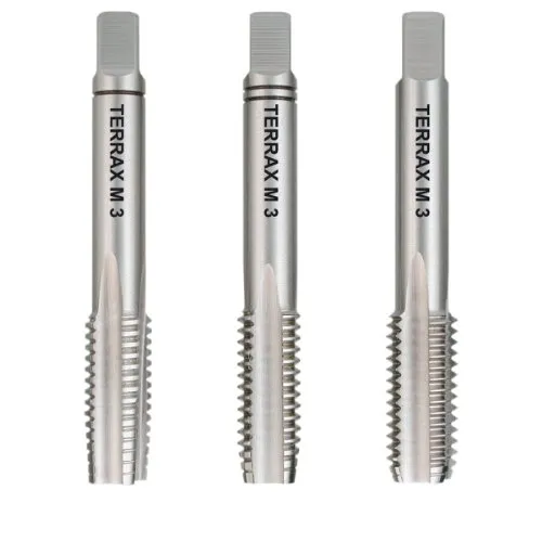Ruko Terrax Handgewindebohrer Satz DIN 352 Geschliffen M3