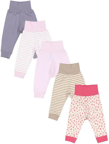 TupTam Pumphose 5er Pack für Mädchen - Beige, Bunt, Grau (Gr. 62) - Bequeme Pumphosen aus 100% Baumwolle im praktischen 5er Pack. Ideal für kleine Entdeckerinnen, mit farbenfrohen Designs für jeden Tag.