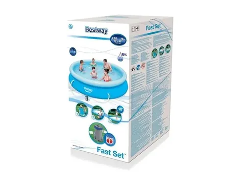 BESTWAY 57274 Fast Set Pool 366x76cm mit Filterpumpe