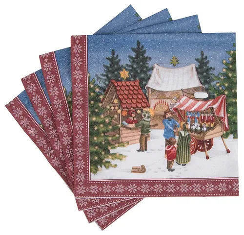 Dregeno Erzgebirge Dekofigur Servietten Weihnachtsmarkt - 20 Stück von Dregeno Seiffen
